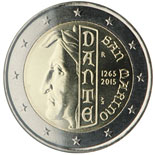 2 euro coin 750th Anniversary of the Birth of Dante Alighieri | San Marino 2015