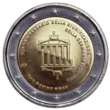 2 euro coin 25th anniversary of German reunification | San Marino 2015