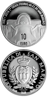 10 euro coin 35th Anniversary of the F1 World Championship at the Imola circuit | San Marino 2016