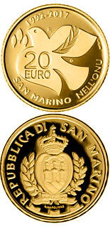 20 euro coin 25th Anniversary of the Entry of San Marino in Uno | San Marino 2017