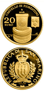 20 euro coin Architectural Elements of San Marino: Castles of Fiorentino and Chiesanuova | San Marino 2016
