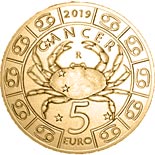 5 euro coin Cancer | San Marino 2019