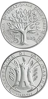 5 euro coin International Forest Day | San Marino 2019