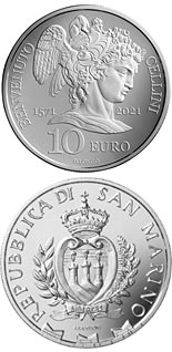 10 euro coin 450th anniversary of the death of Benvenuto Cellini | San Marino 2021