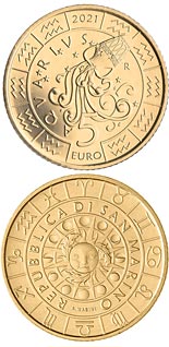5 euro coin Aquarius | San Marino 2021