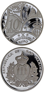 10 euro coin 10 Years of Euro Coins and Banknotes | San Marino 2011