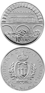 10 euro coin 15th Anniversary of the inclusion of the San Marino Old Town and Mount Titano in the UNESCO World Heritage List | San Marino 2023