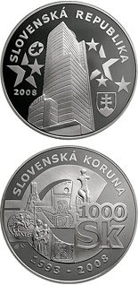 1000 crowns coin Farewell to the Slovak Koruna | Slovakia 2008