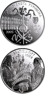 200 crowns coin Peace of Bratislava - the 200th Anniversary of the Signing | Slovakia 2005