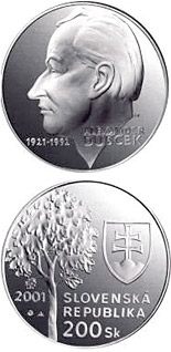200 crowns coin The 80th anniversary of the birth of Alexander Dubcek | Slovakia 2001