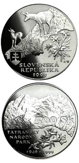 500 crowns coin The fiftieth anniversary of the declaration of the Tatras National Park | Slovakia 1999