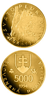 5000 crowns coin The 1,100th anniversary of the death of Svatopluk, Ruler of Great Moravia | Slovakia 1994