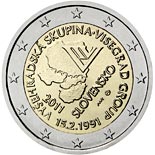 2 euro coin 20th anniversary of the formation of the Visegrad Group  | Slovakia 2011