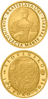 100 euro coin Bratislava Coronations - 275th anniversary of the coronation of Maria Theresa | Slovakia 2016