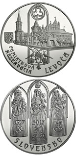 20 euro coin Historical Preservation Area of Levoča and the 500th anniversary of the completion of the high altarpiece in St Jacob's Church | Slovakia 2017
