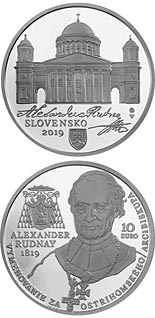 10 euro coin 200th anniversary of the appointment of Alexander Rudnay as the Archbishop of Esztergom | Slovakia 2019