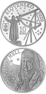 10 euro coin 200th anniversary of the birth of Maximilian Hell | Slovakia 2020