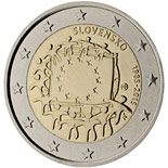 2 euro coin The 30th anniversary of the EU flag | Slovakia 2015