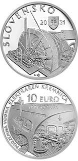 10 euro coin 100th anniversary of the underground hydroelectric power plant in Kremnica | Slovakia 2021