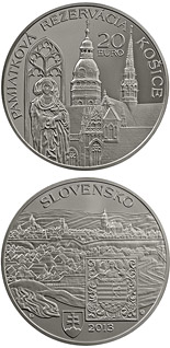 20 euro coin Conservation Area of the Košice Town Košice - the European Capital of Culture for 2013  | Slovakia 2013