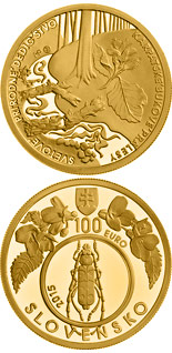 100 euro coin UNESCO World Heritage Primeval Beech Forests of the Carpathians | Slovakia 2015