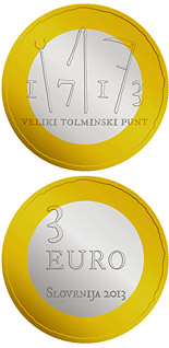 3 euro coin 300th anniversary of the great Tolmin Peasant Uprising | Slovenia 2013