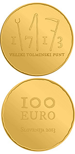 100 euro coin 300th anniversary of the great Tolmin Peasant Uprising | Slovenia 2013