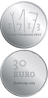 30 euro coin 300th anniversary of the great Tolmin Peasant Uprising | Slovenia 2013