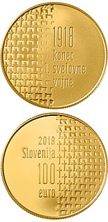 100 euro coin 100th Anniversary of the End of the First World War | Slovenia 2018