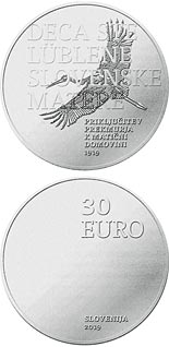 30 euro coin 100th anniversary of joining Prekmurje region with its motherland | Slovenia 2019