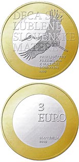 3 euro coin 100th anniversary of joining Prekmurje region with its motherland | Slovenia 2019