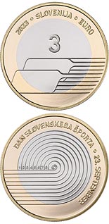3 euro coin Day of Slovenian Sport | Slovenia 2023