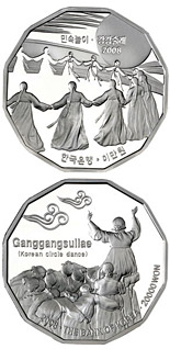 20000 won coin Traditional folk game series – Ganggangsullae (Korean circle Dances) | South Korea 2008