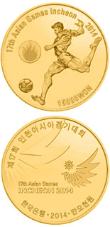 15000 won coin 17th Asian Games Incheon 2014: Football | South Korea 2014