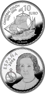 10 euro coin Christopher Columbus 5th Centenary - La Pinta | Spain 2006