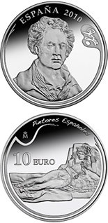 10 euro coin 3rd Series Spanish Painters – Goya - The Clothed Maja | Spain 2010