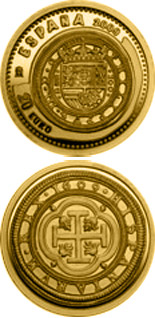Image of 20 euro coin - 2nd Series Numismatic Treasures | Spain 2009.  The Gold coin is of Proof quality.