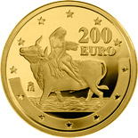 200 euro coin First anniversary of the euro | Spain 2003