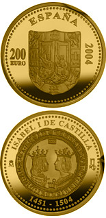 200 euro coin 5th Centenary of Isabella I of Castile | Spain 2004