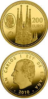 200 euro coin Europa Program - Antoni Gaudí | Spain 2010