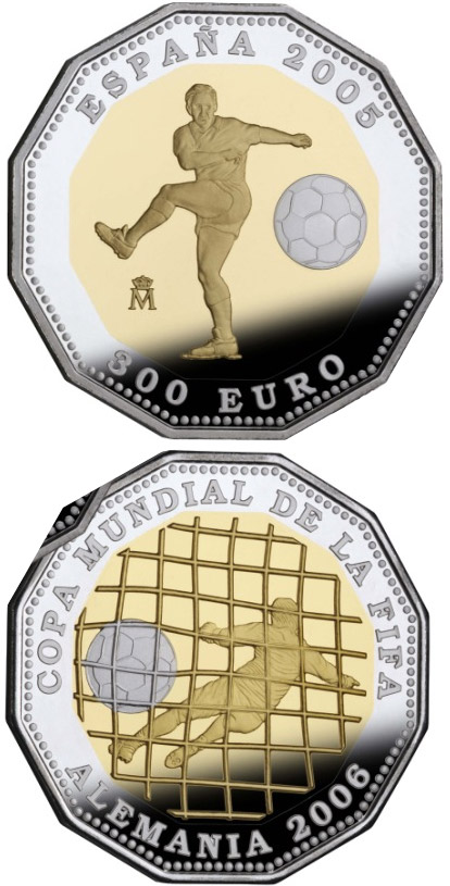Image of 300 euro coin - 2006 FIFA World Cup Germany - 2005 Issue | Spain 2005