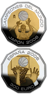 300 euro coin World Basketball Champions - Japan 2006 | Spain 2006
