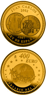 400 euro coin 5th Anniversary of the Euro | Spain 2007