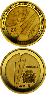 20 euro coin 25th Anniversary of the Accession of Spain and Portugal to the EU  | Spain 2011