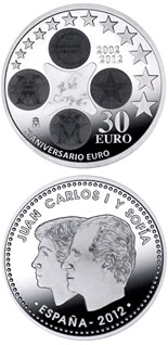 30 euro coin 10th Anniversary of the Euro | Spain 2012