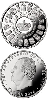 10 euro coin 75th birthday of His Majesty the King | Spain 2013