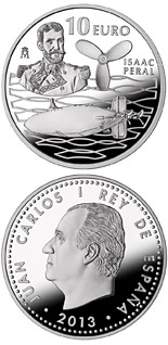 10 euro coin 125th Anniversary of the Peral Submarine - Isaac Peral | Spain 2013