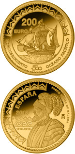 200 euro coin 500th Anniversary of the Pacific Ocean | Spain 2013
