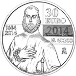 30 euro coin 400th Anniversary of El Greco  | Spain 2014