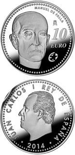 10 euro coin Manuel de Falla | Spain 2014